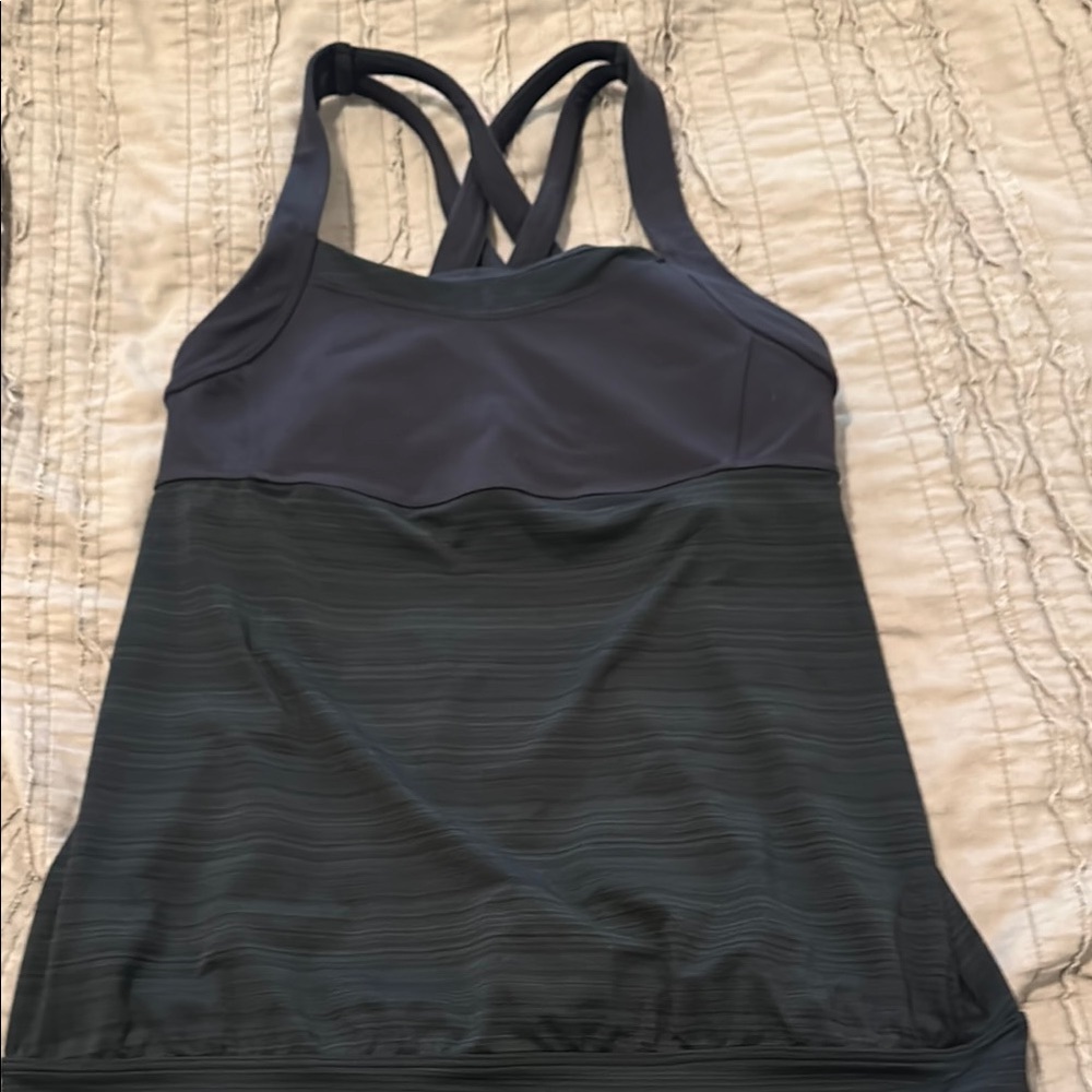 Athleta Black Strappy Tank Top size medium